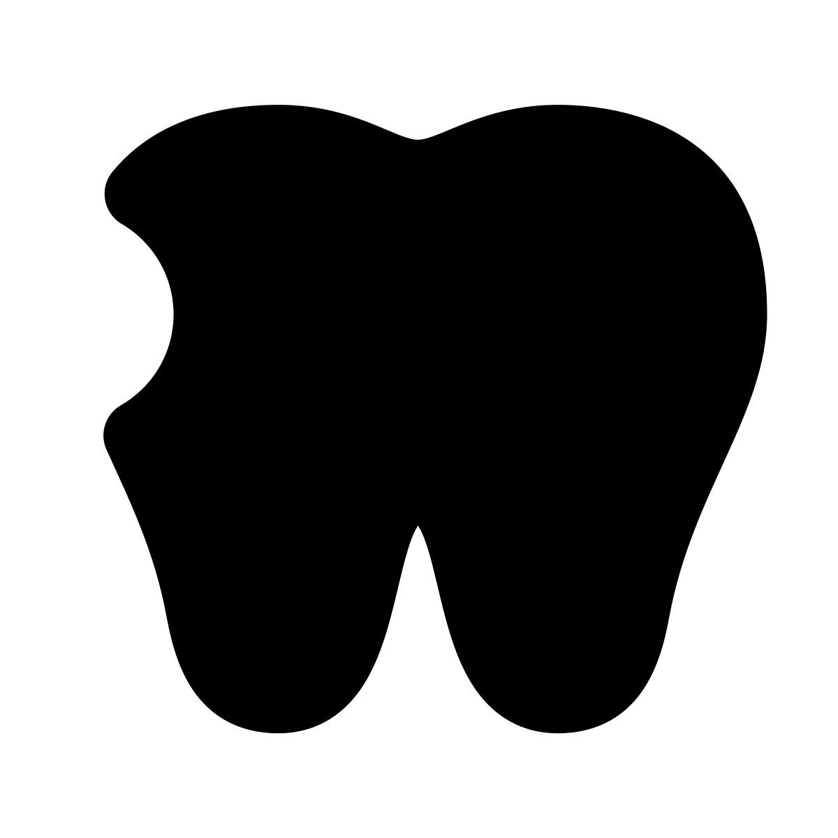 forma regular filled style diente roto icon