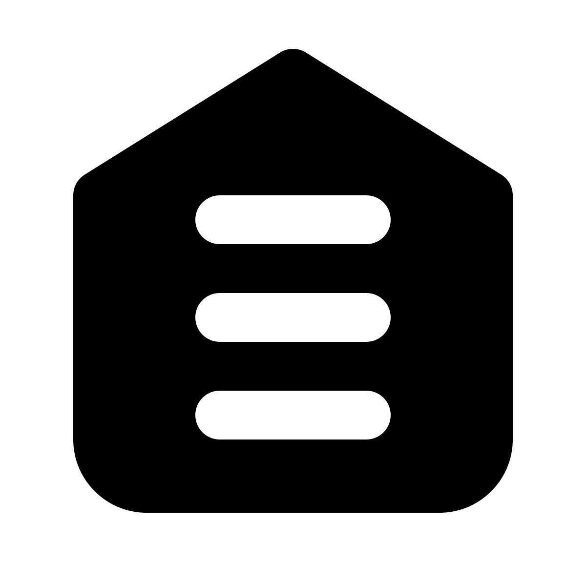 forma regular filled style top menu icon