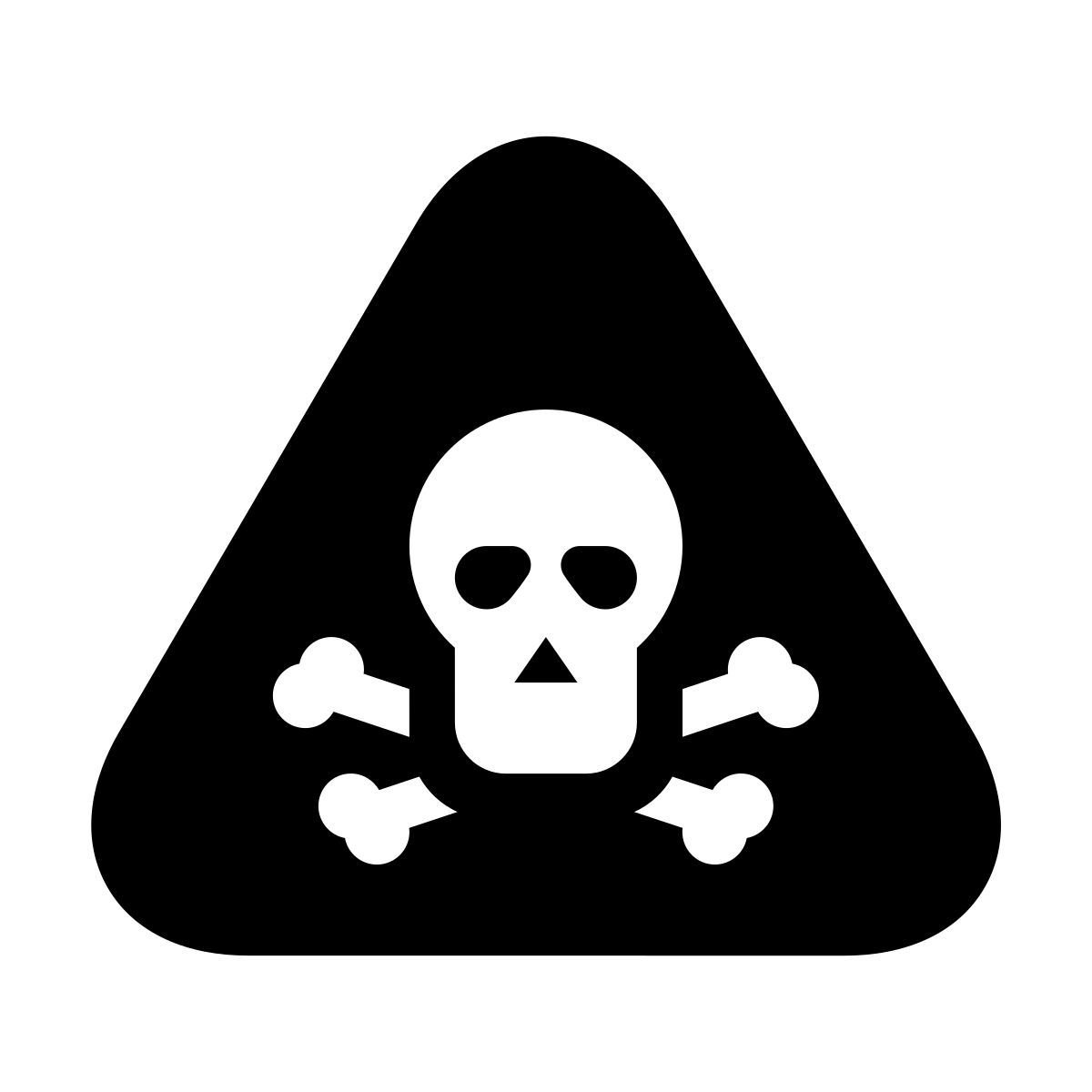 forma regular filled style materiale tossico icon