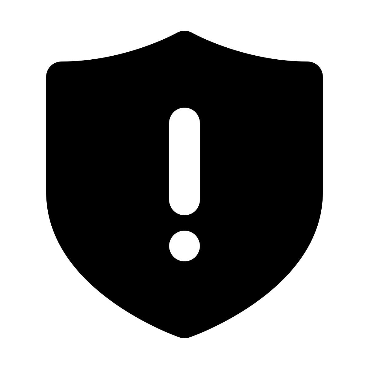 forma regular filled style avertissement bouclier icon