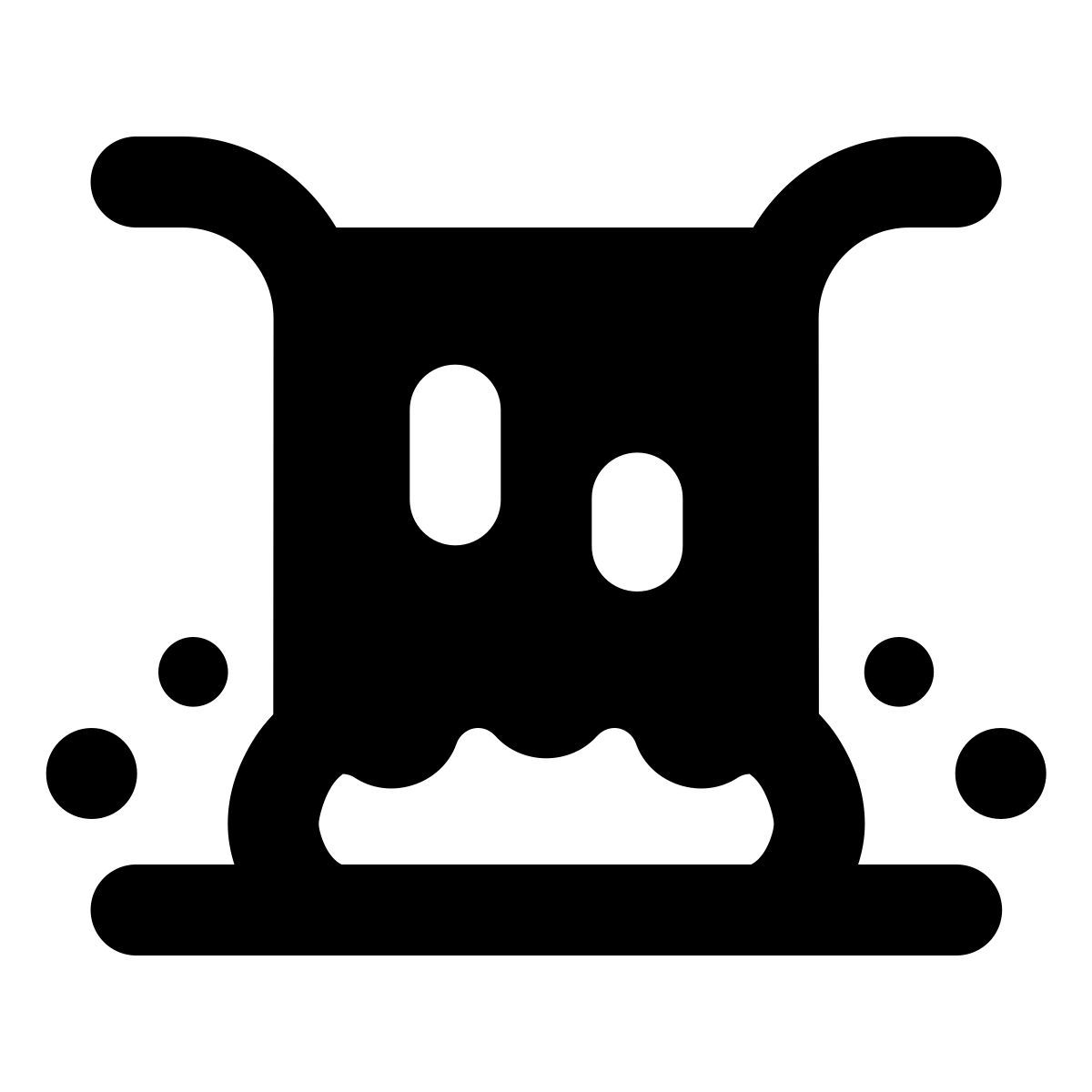 forma regular filled style waterfall icon