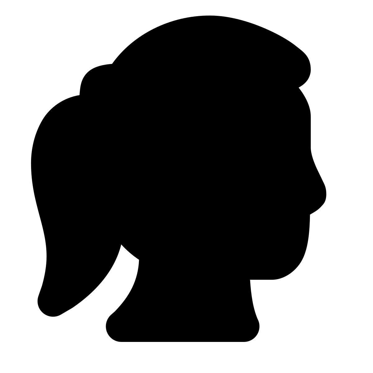 forma regular filled style tête de femme icon