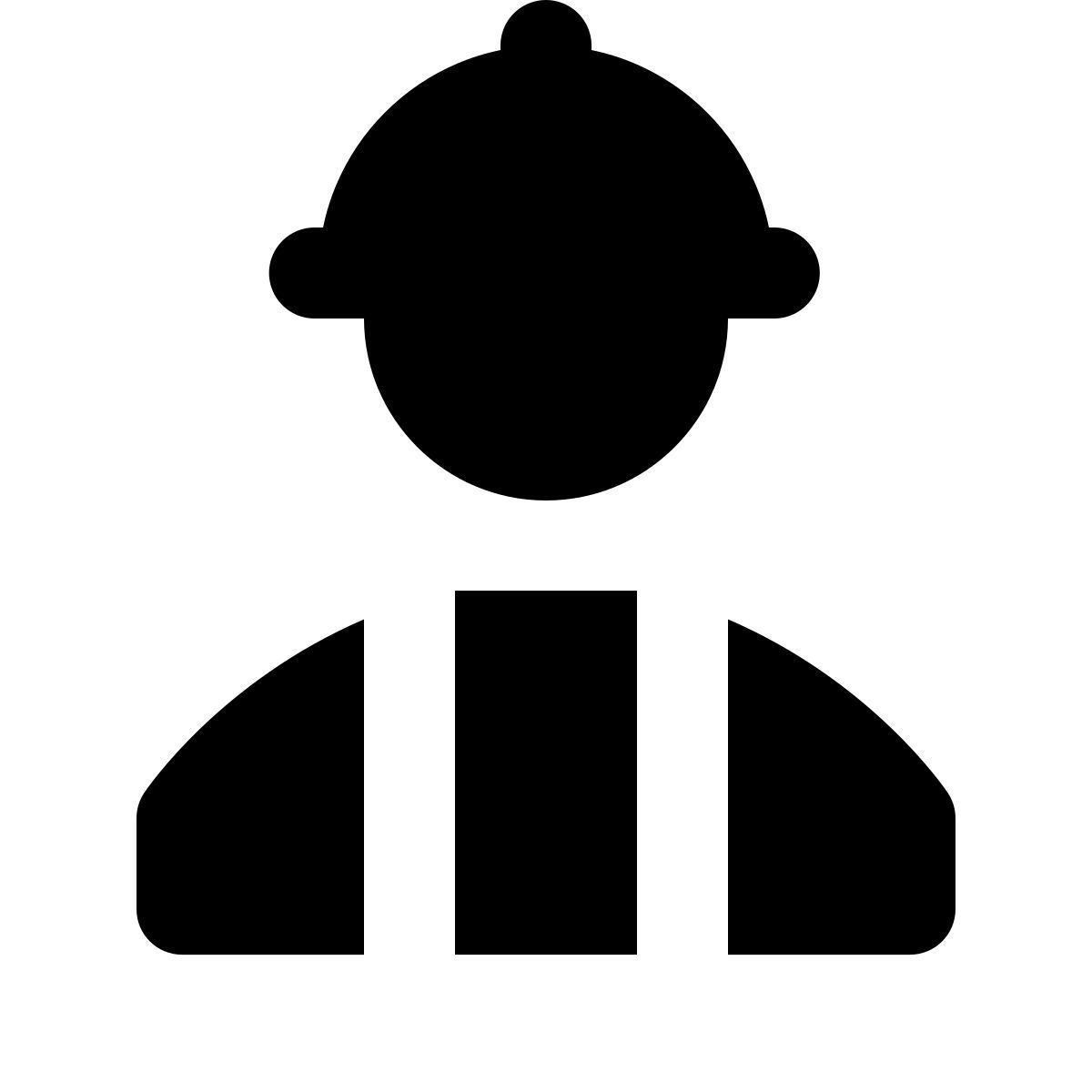 forma regular filled style 작업자 남자 icon