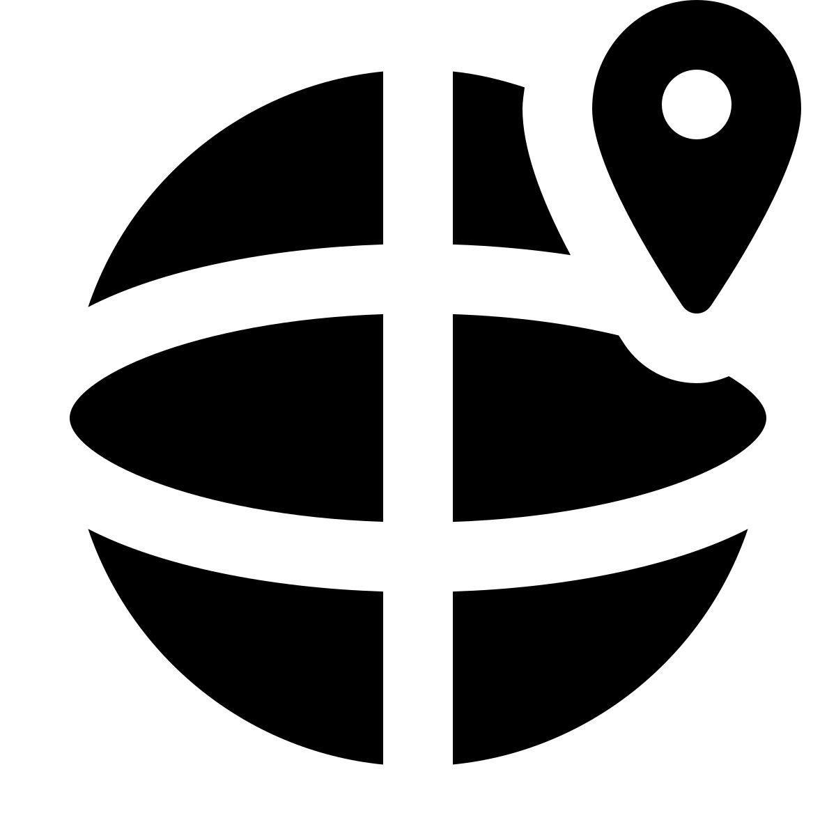 forma regular filled style worldwide location icon