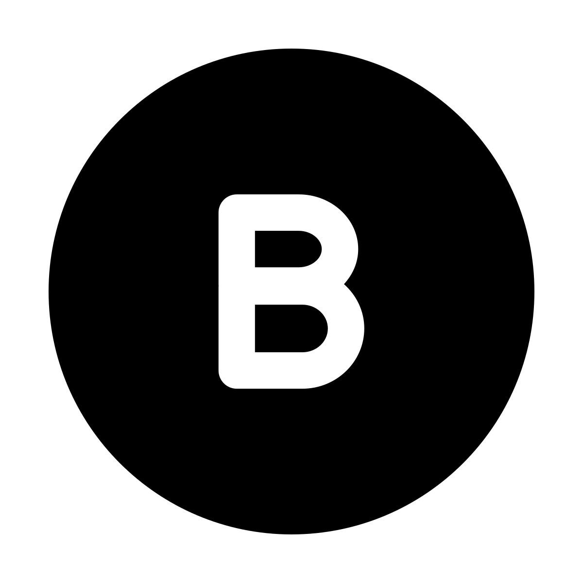 forma regular filled style xbox b icon