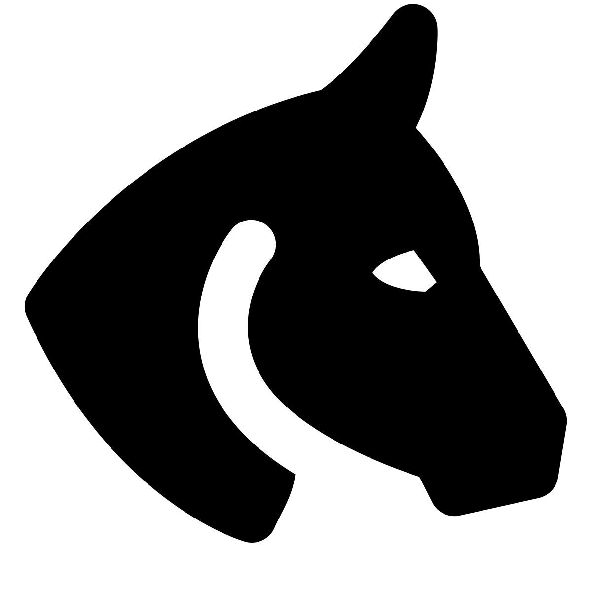 forma regular filled style year of horse icon