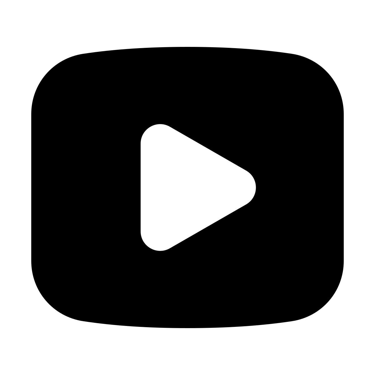 forma regular filled style youtube play icon