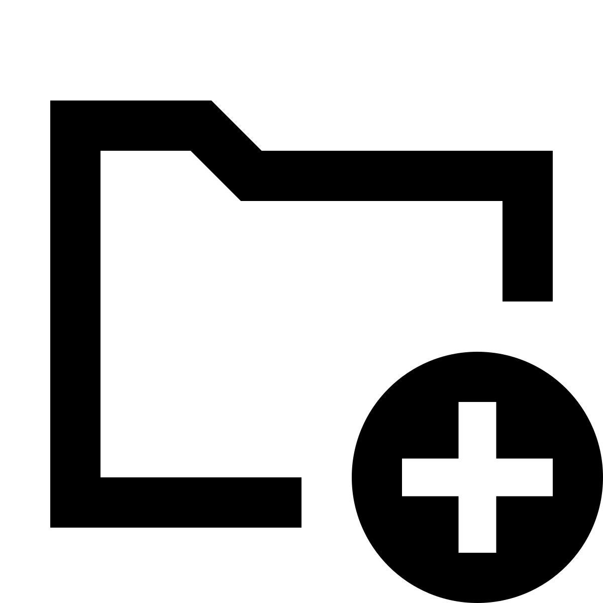 forma regular sharp style adicionar pasta icon
