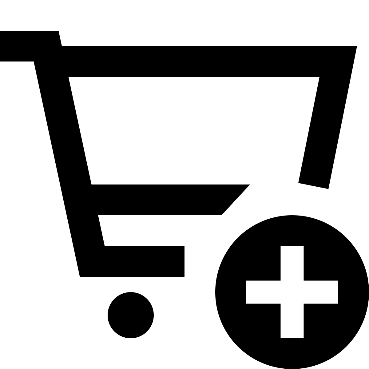 forma regular sharp style add shopping cart icon