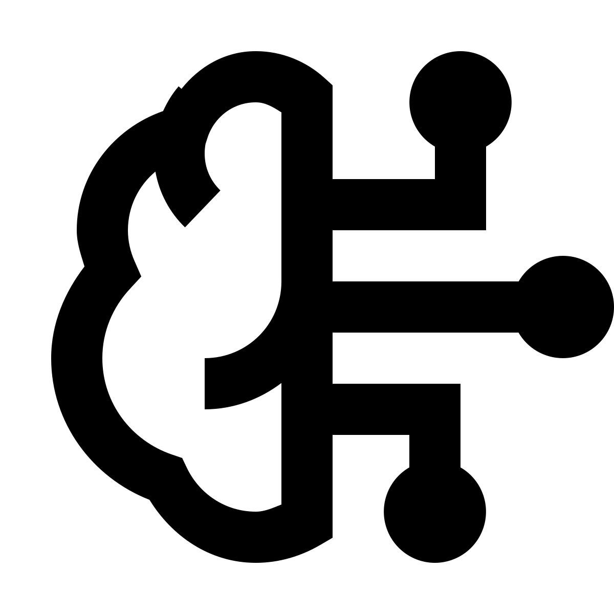 forma regular sharp style inteligencia artificial icon