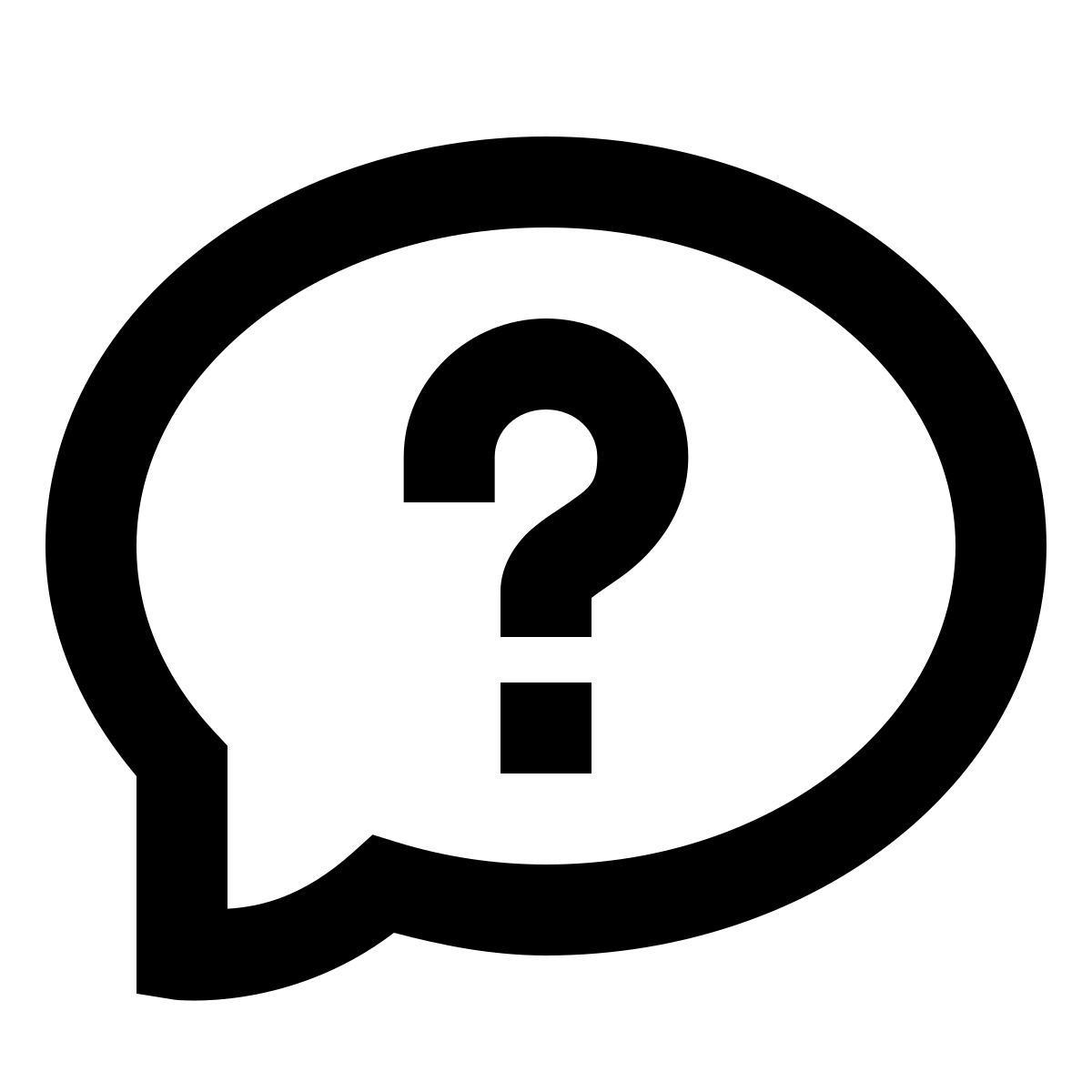 forma regular sharp style poser une question icon