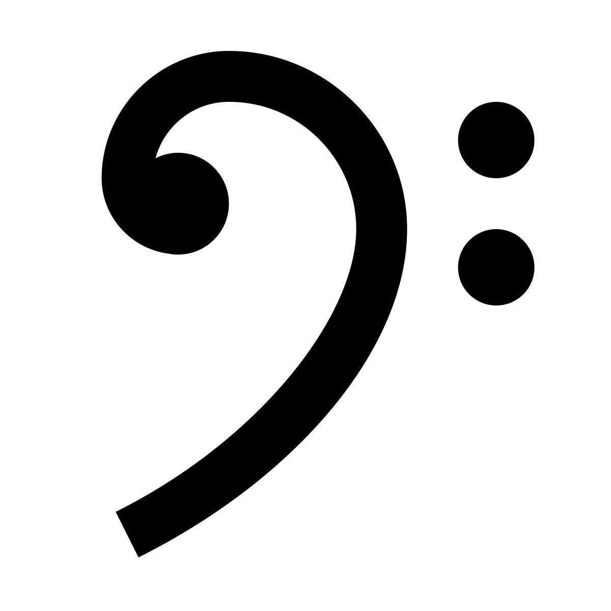 forma regular sharp style clé de fa icon