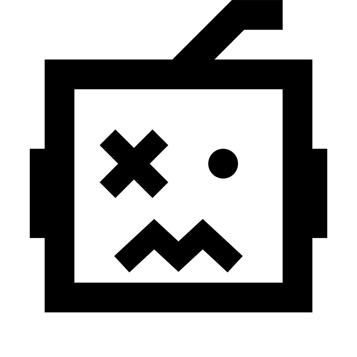 forma regular sharp style robot cassé icon