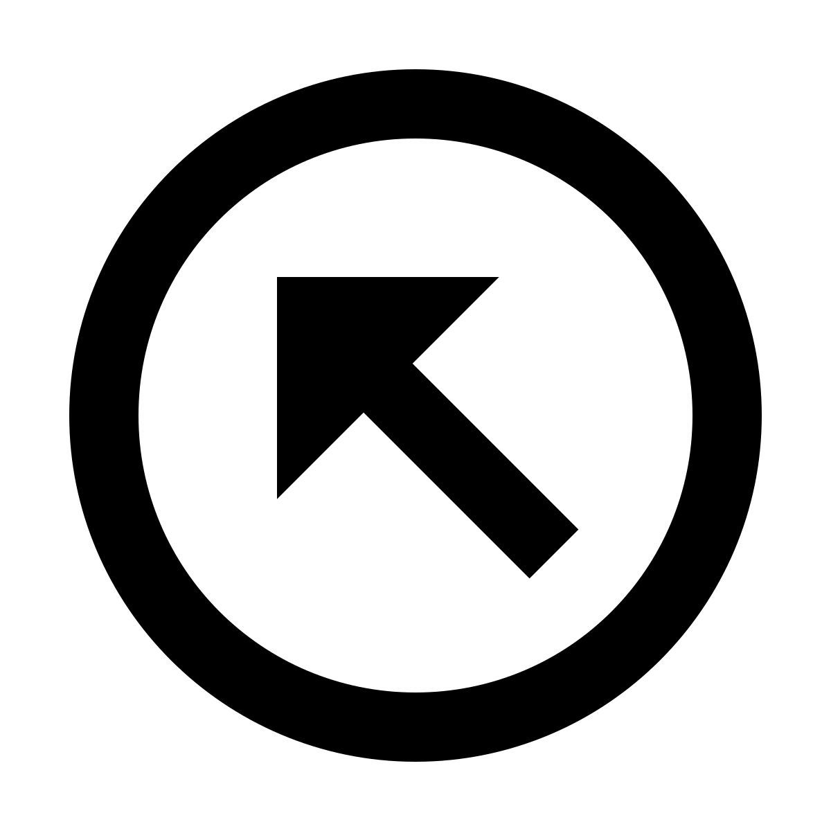 forma regular sharp style circled up left icon