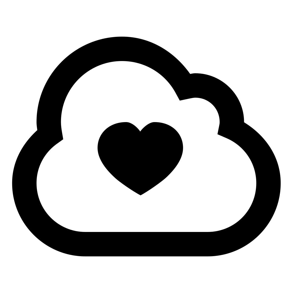 forma regular sharp style 클라우드 즐겨찾기 icon