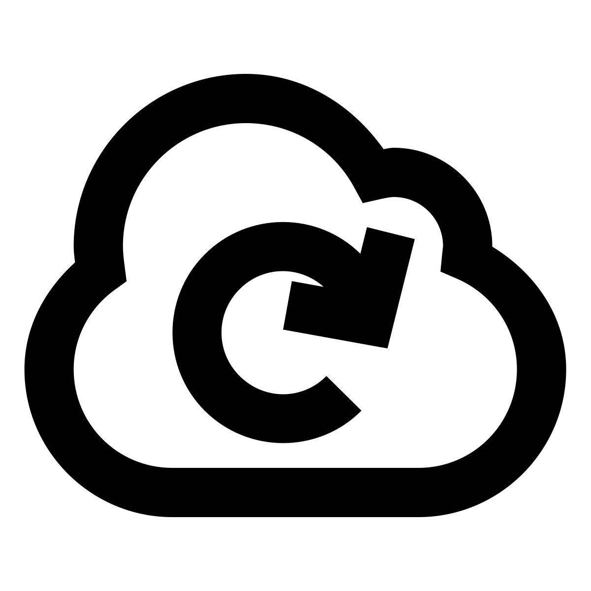 forma regular sharp style 클라우드 새로 고침 icon