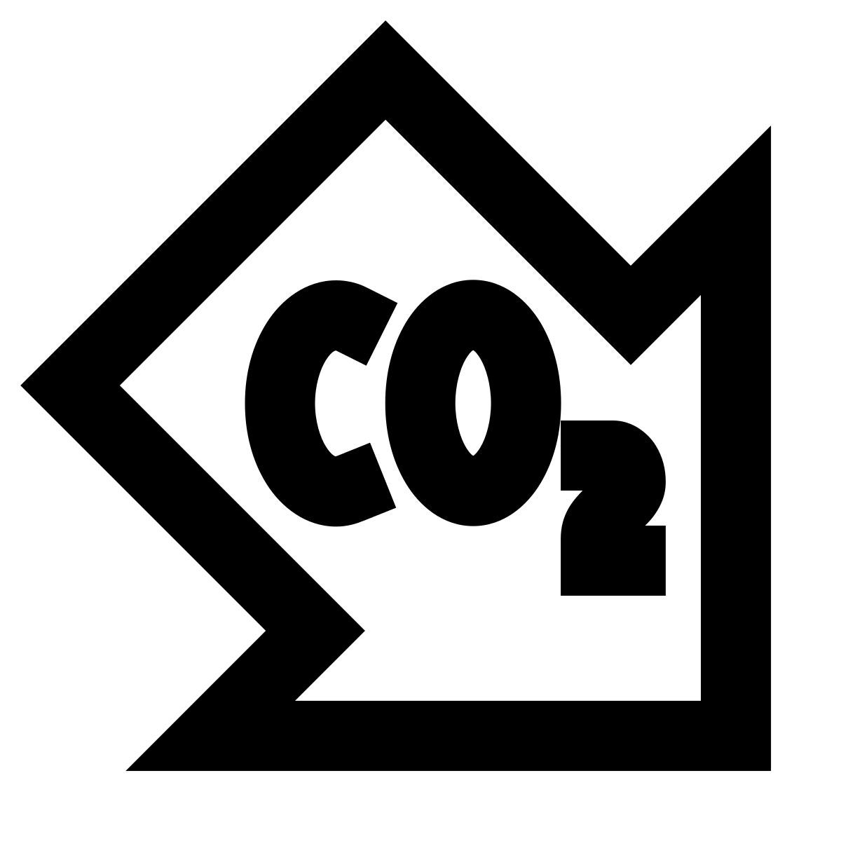 forma regular sharp style 二氧化碳减排 icon