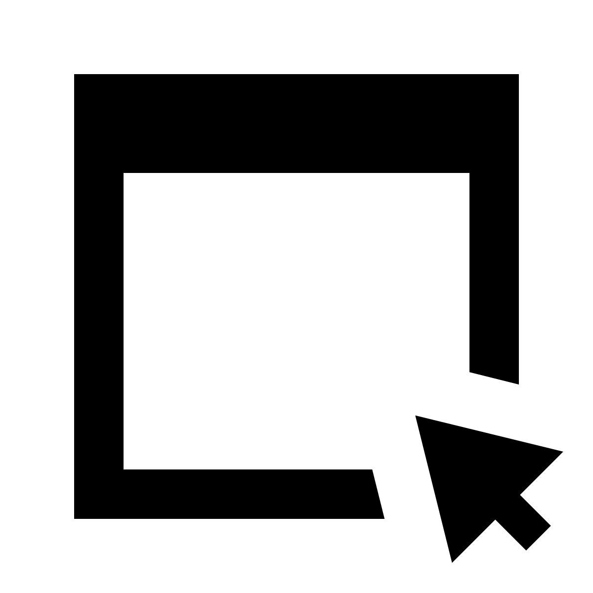 forma regular sharp style cursor im fenster icon