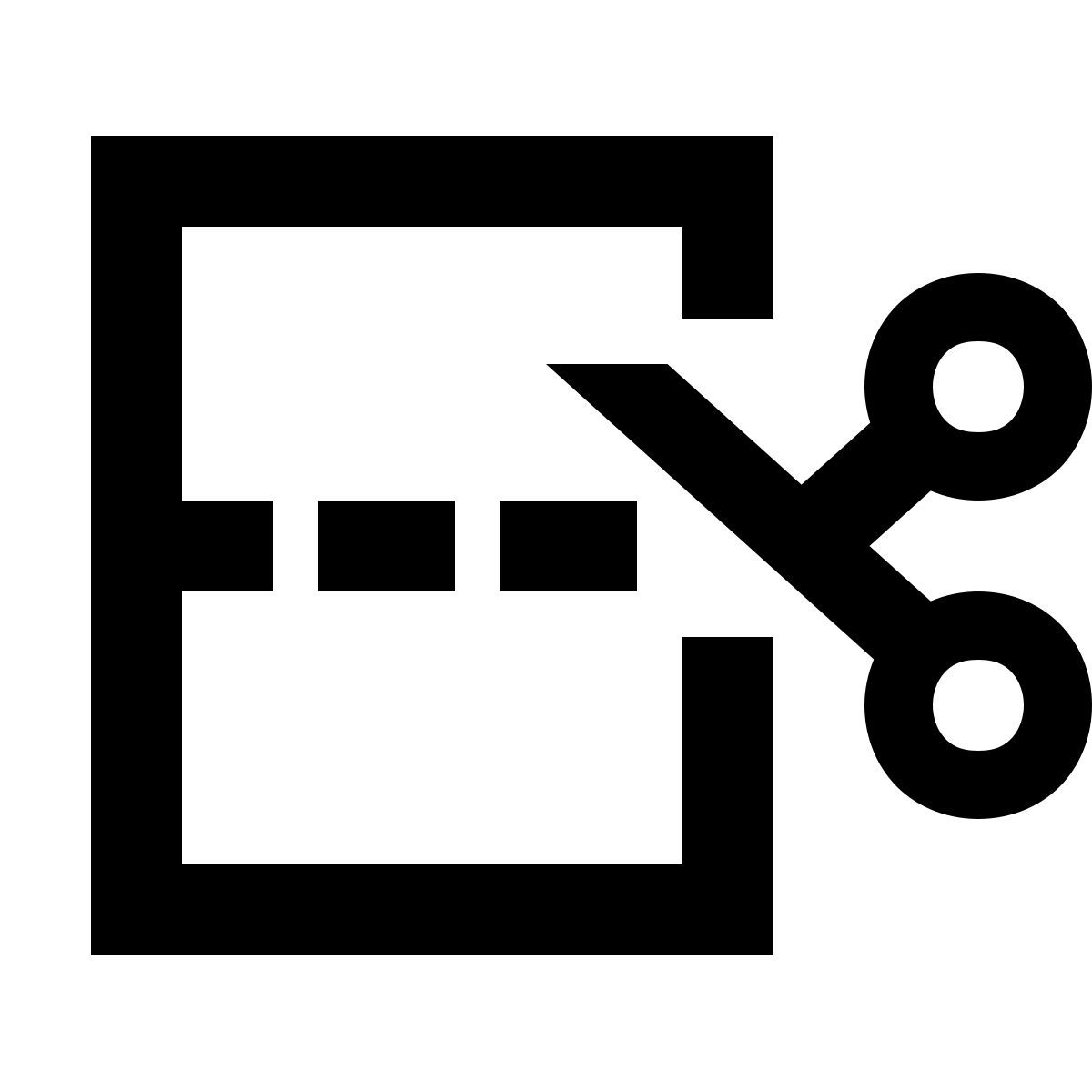 forma regular sharp style tagliare la carta icon