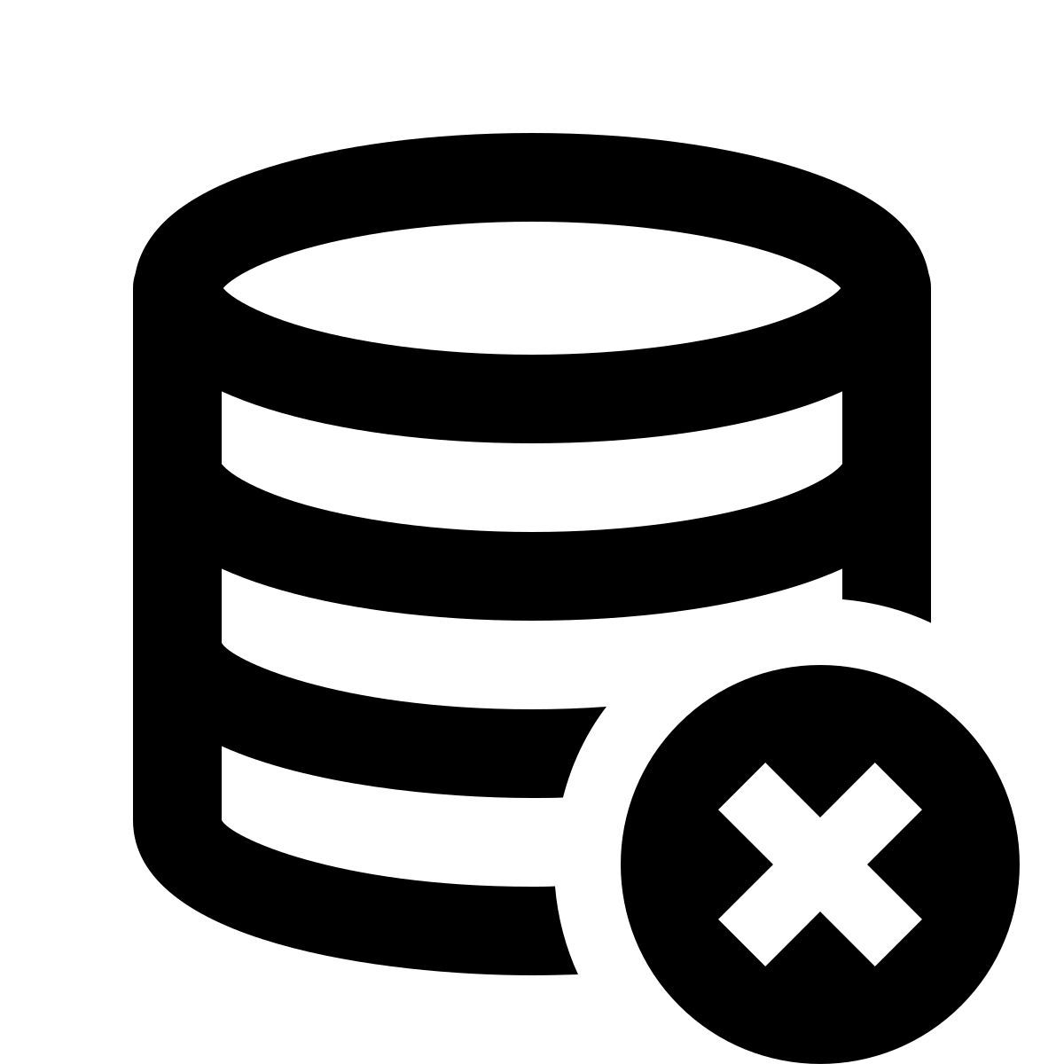 forma regular sharp style delete database icon