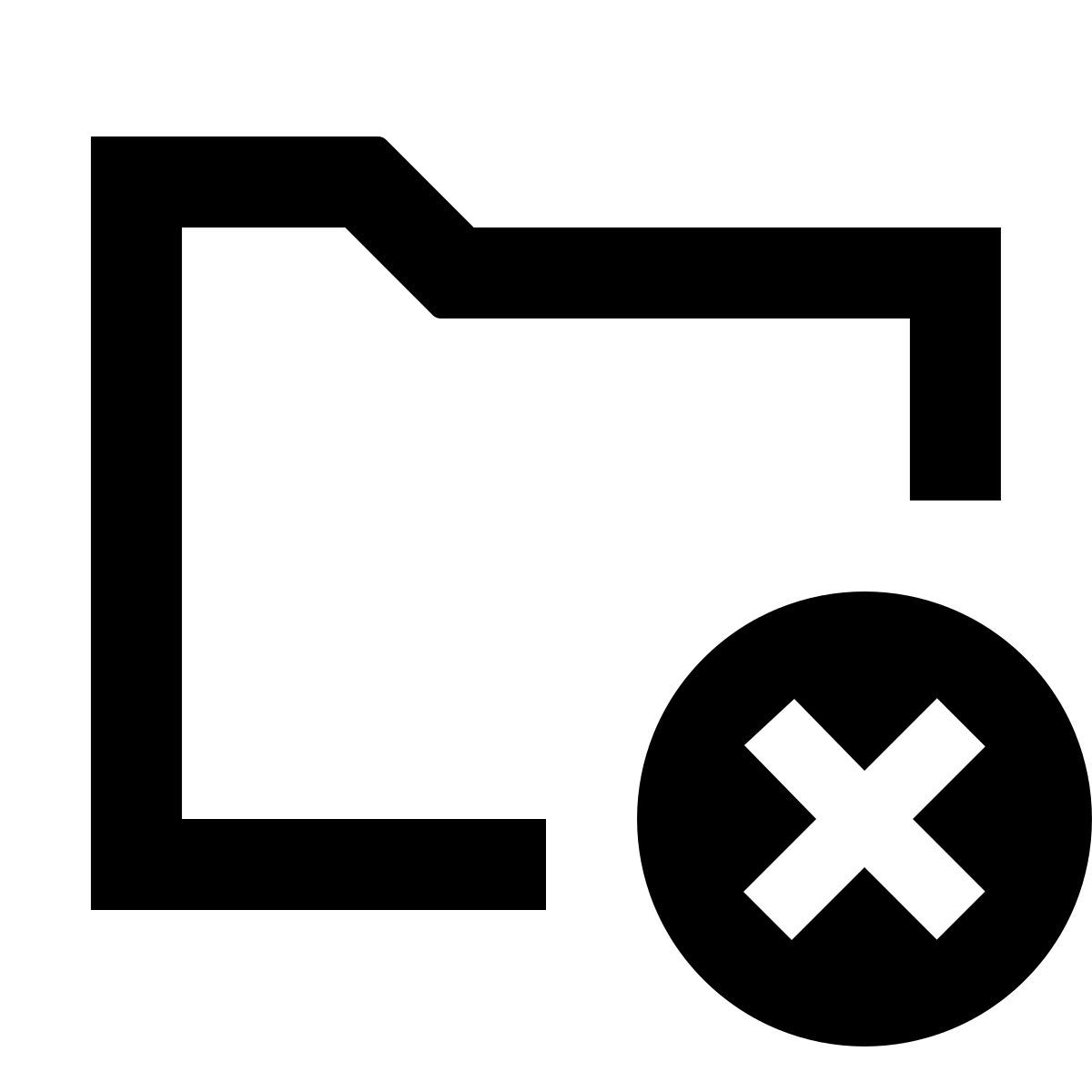 forma regular sharp style delete folder icon