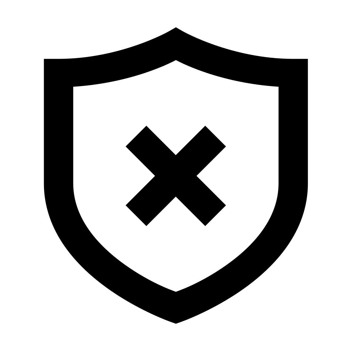 forma regular sharp style supprimer shield icon