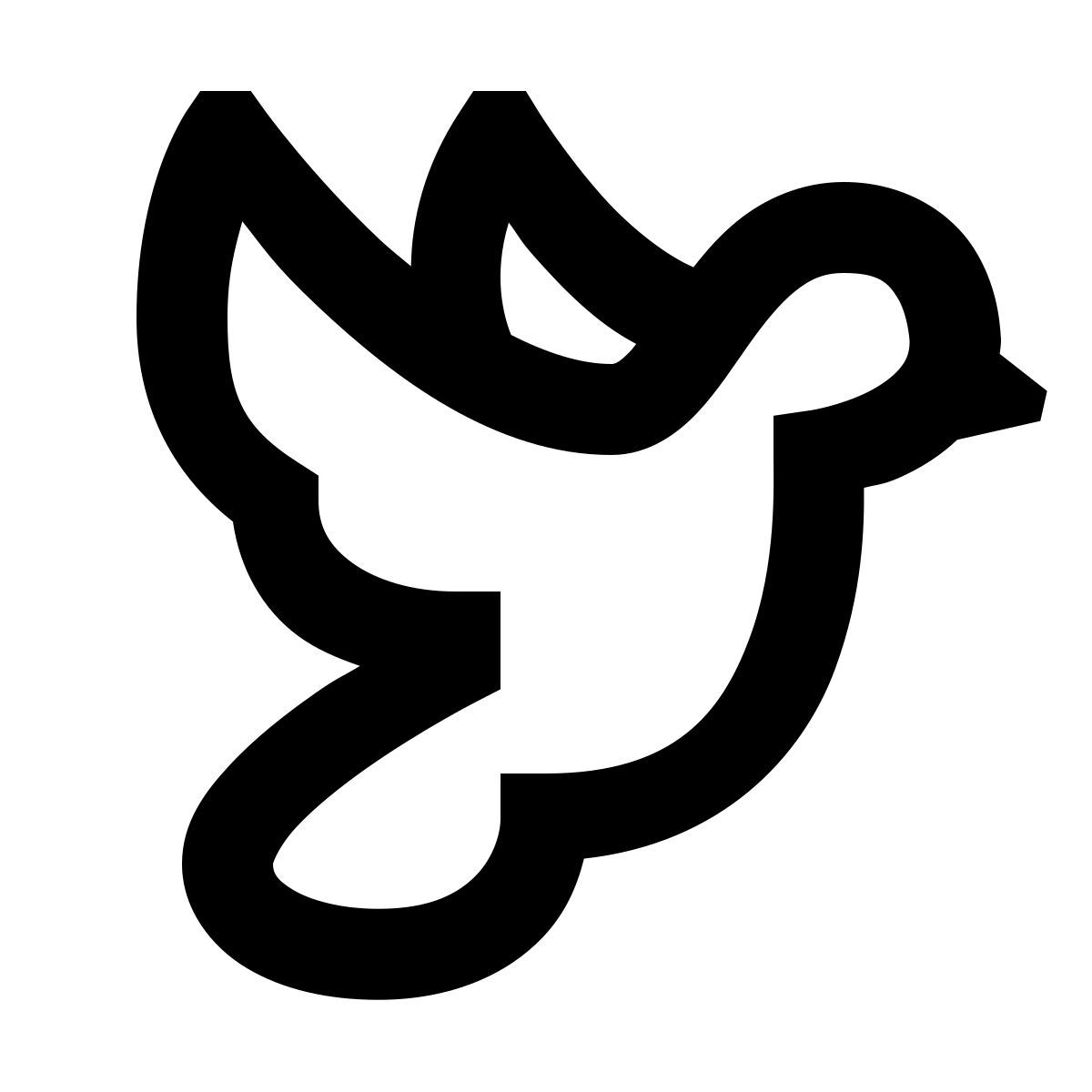 forma regular sharp style 비둘기 icon