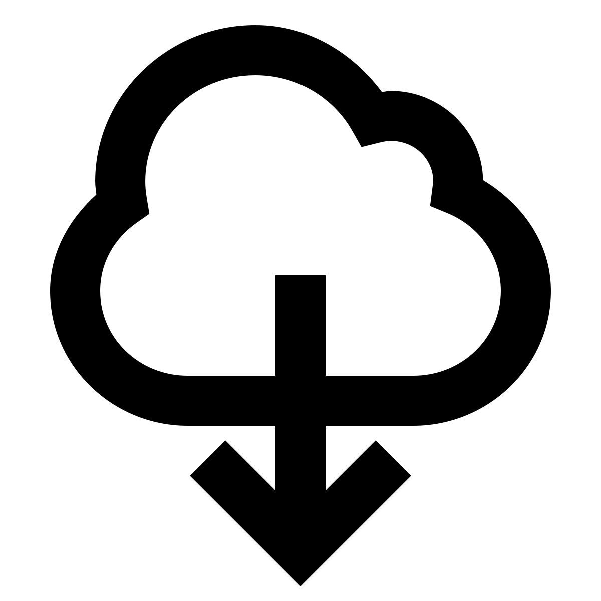 forma regular sharp style download from cloud icon