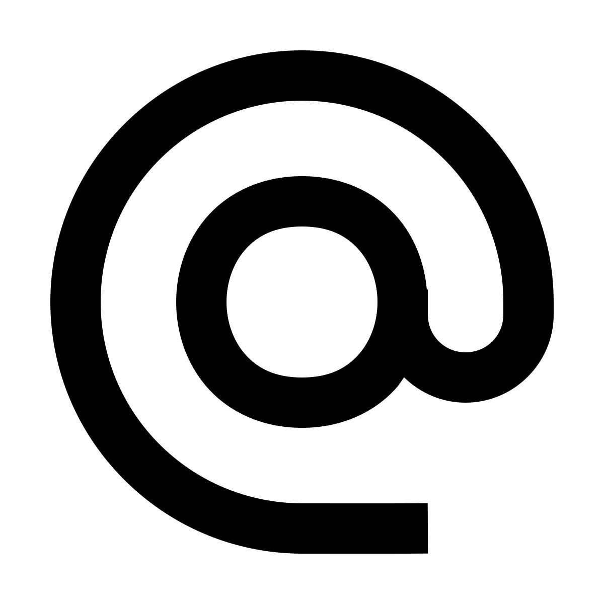 forma regular sharp style at sign icon