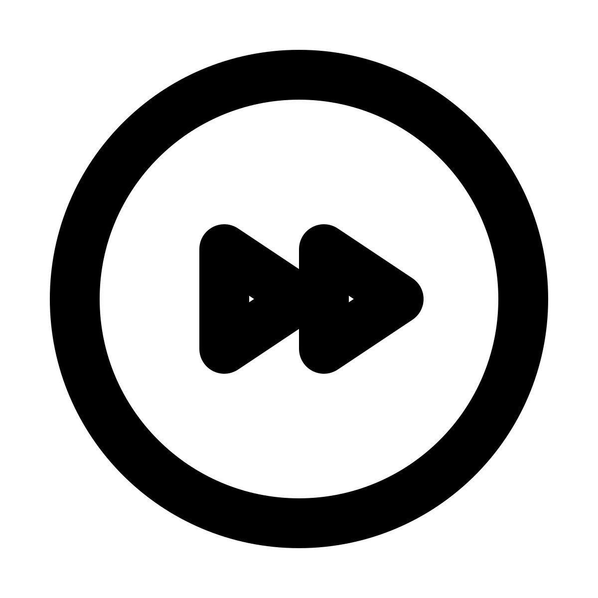 forma regular sharp style avance rápido redondo icon