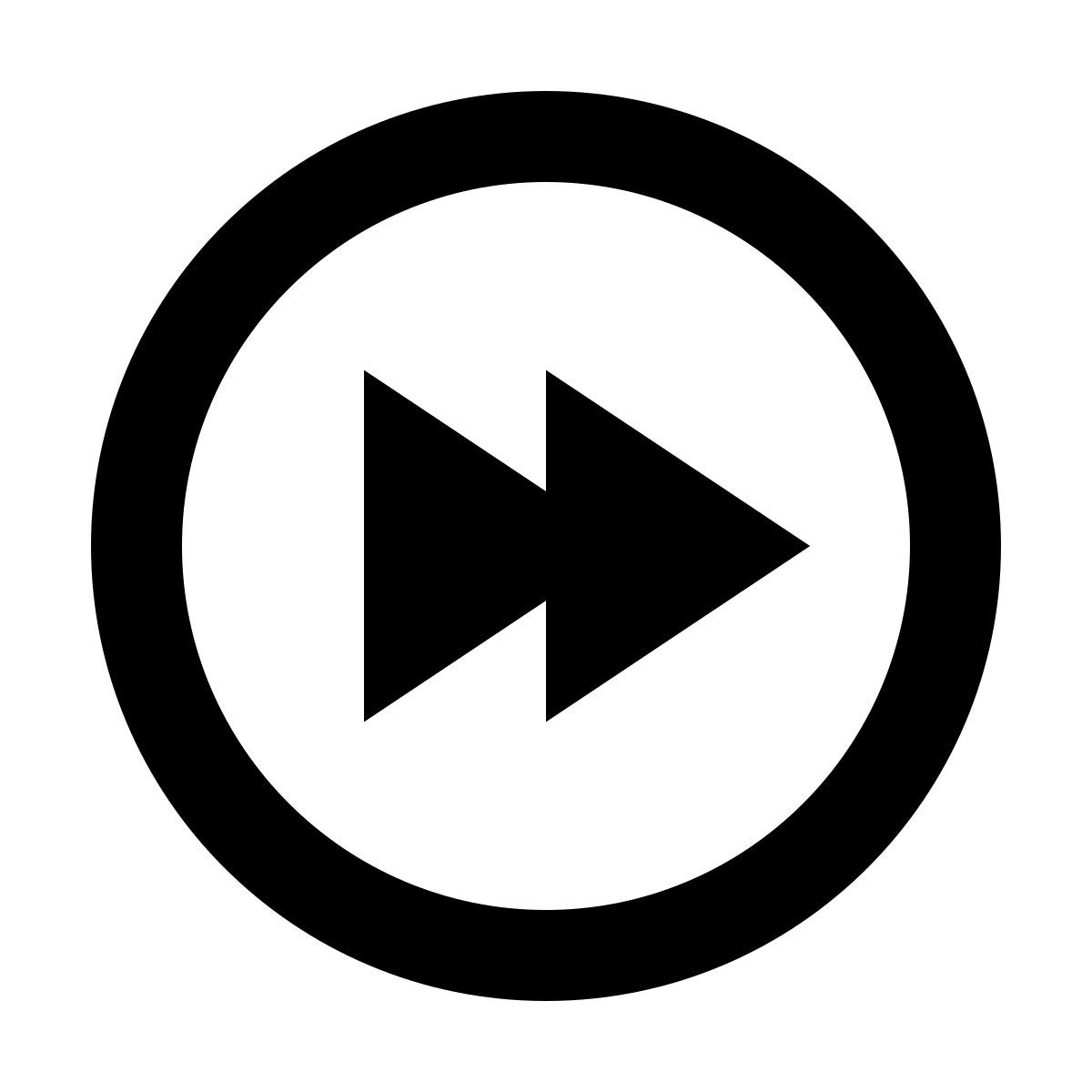 forma regular sharp style avance rápido redondo icon