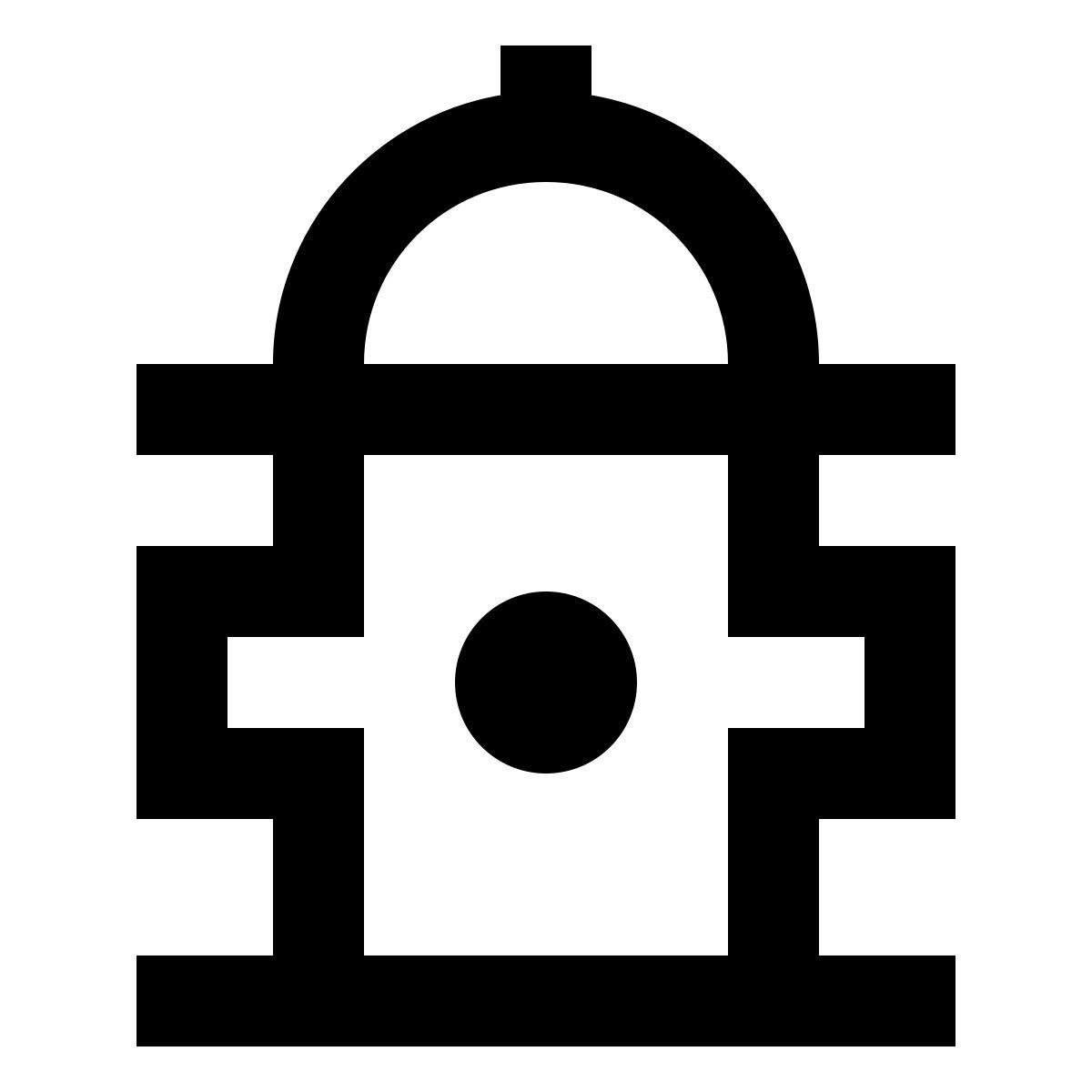 forma regular sharp style fire hydrant icon