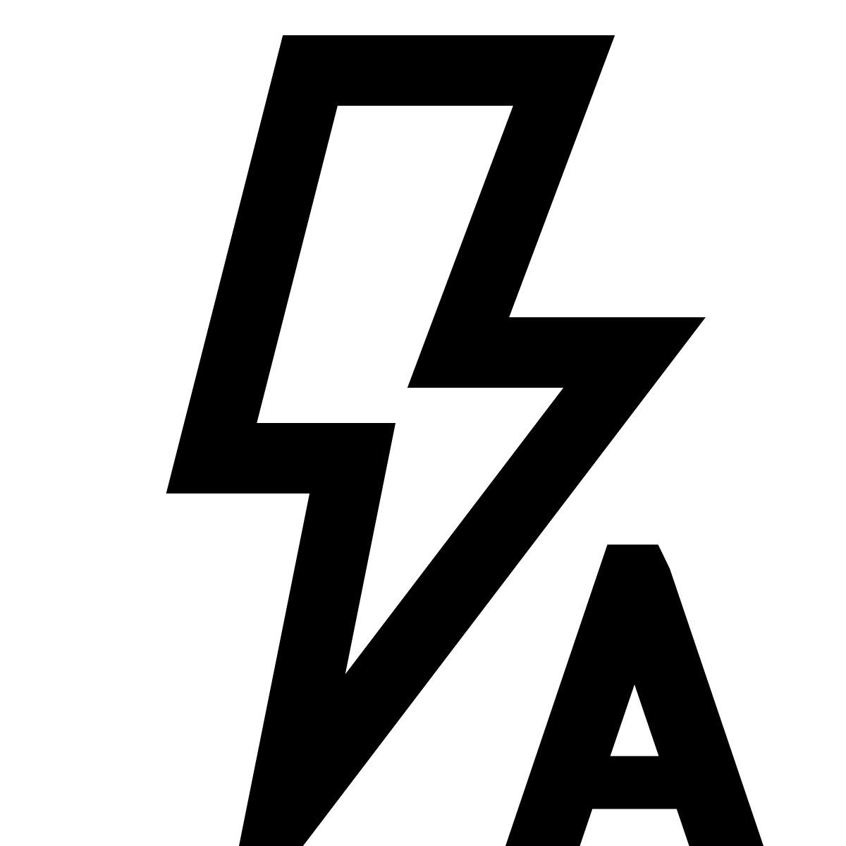 forma regular sharp style flash automático icon