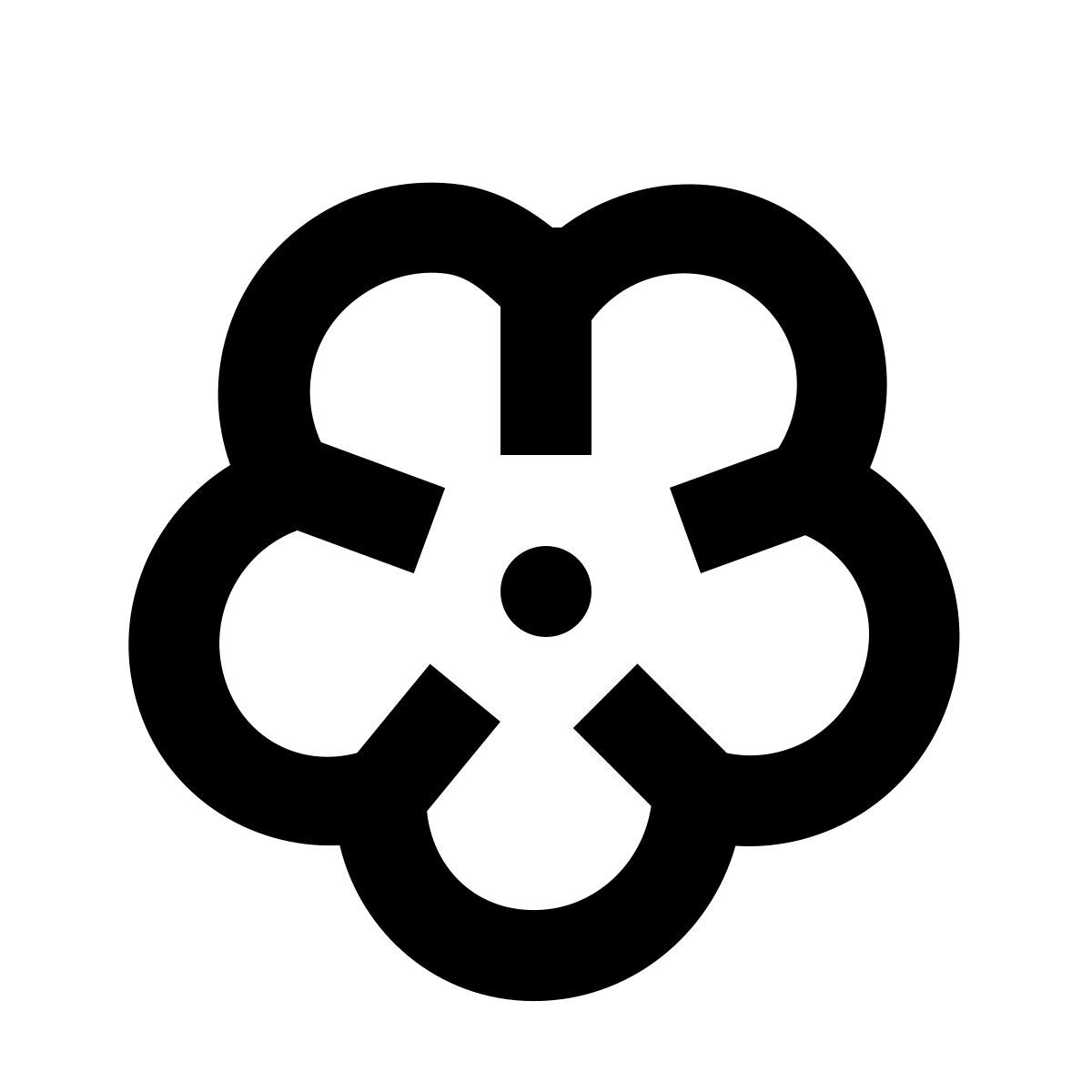 forma regular sharp style 꽃 icon