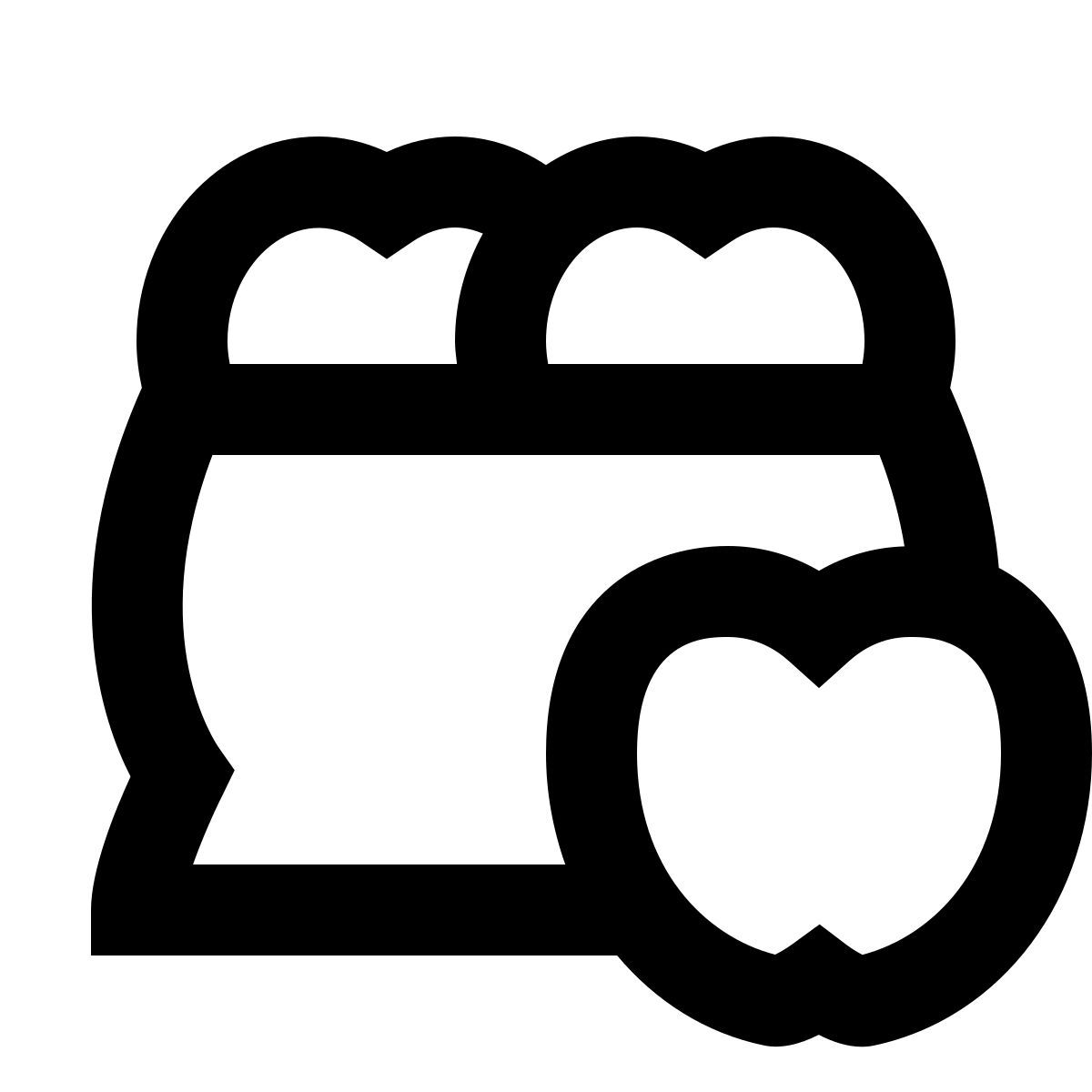 forma regular sharp style 水果袋 icon