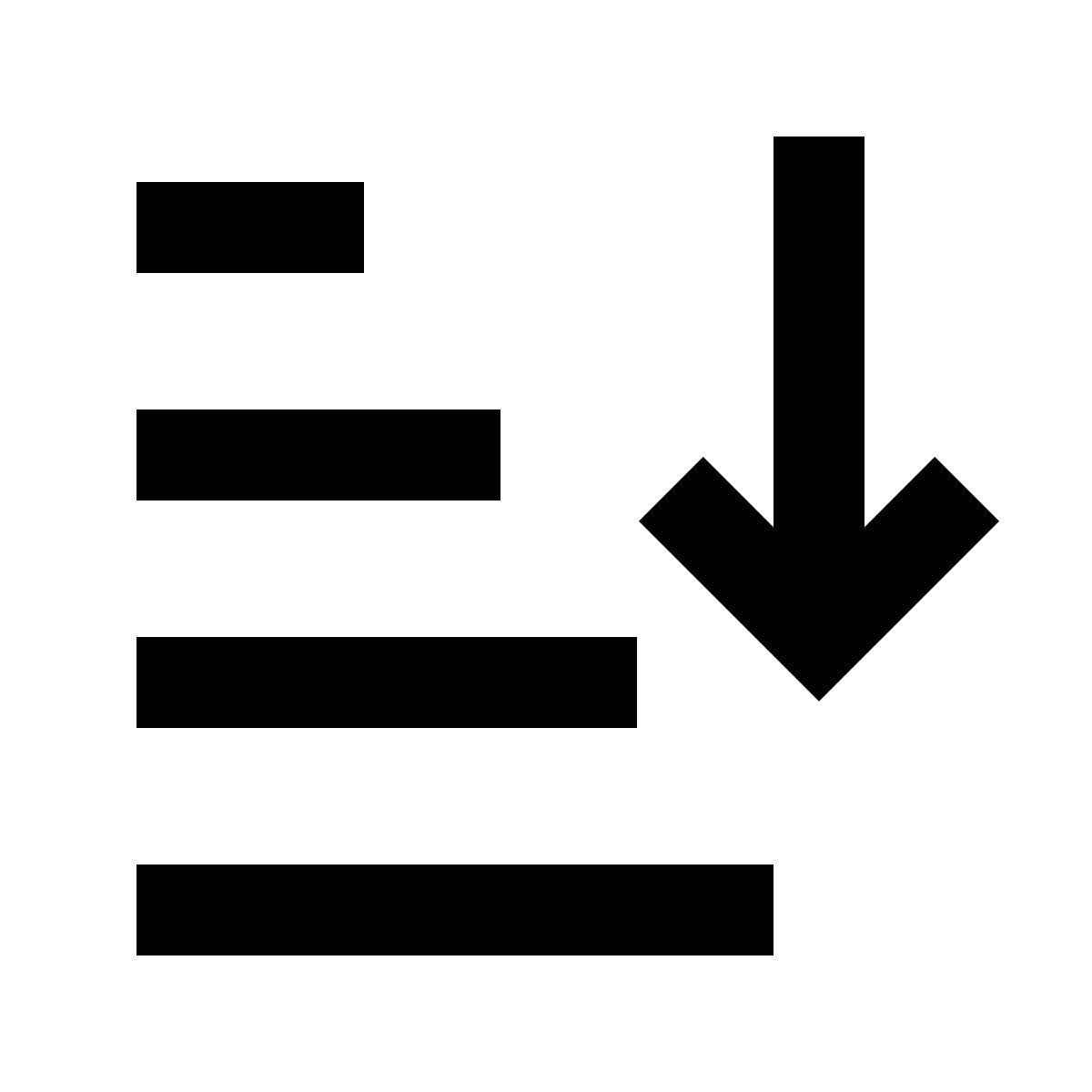 forma regular sharp style ascending sorting icon