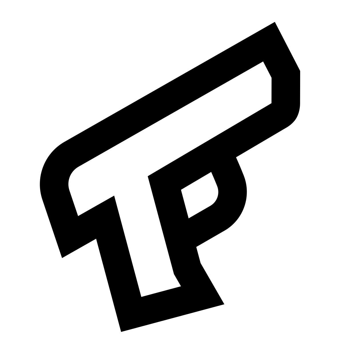 forma regular sharp style pistola icon