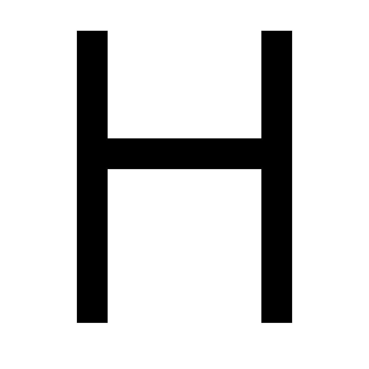 forma regular sharp style h icon