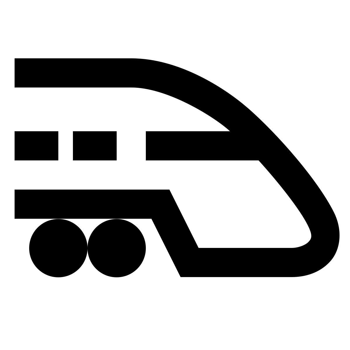 forma regular sharp style tren de alta velocidad icon