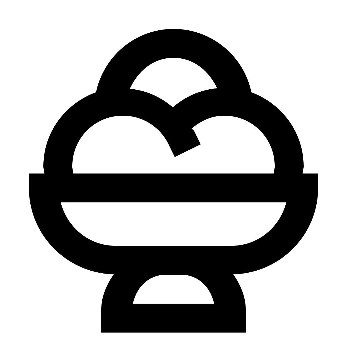 forma regular sharp style ice cream sundae icon