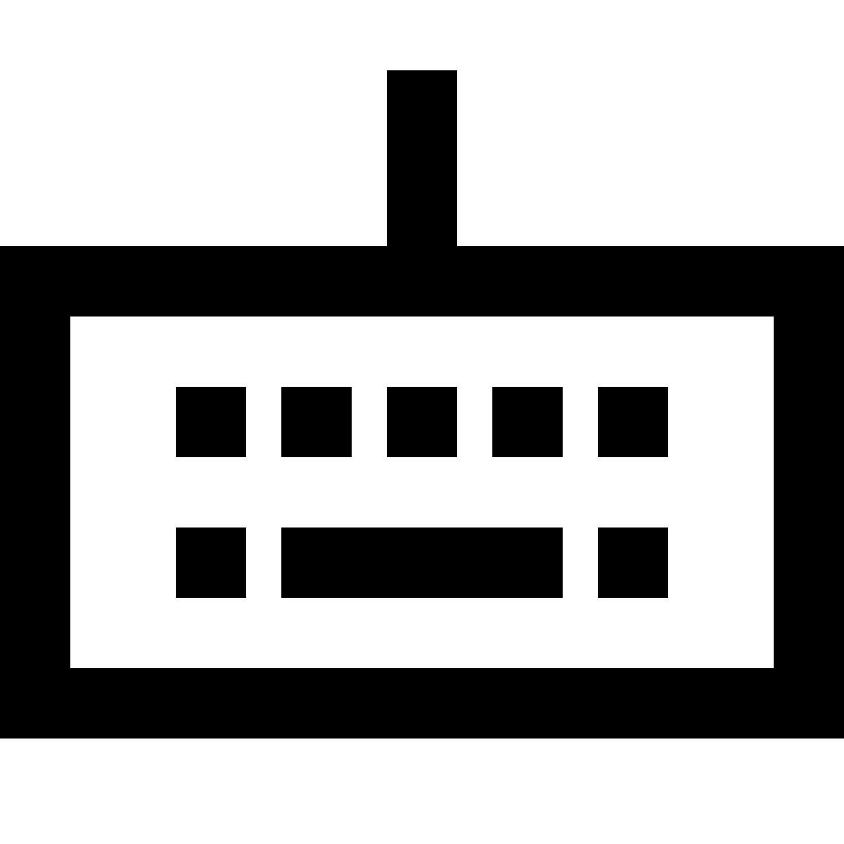 forma regular sharp style teclado icon