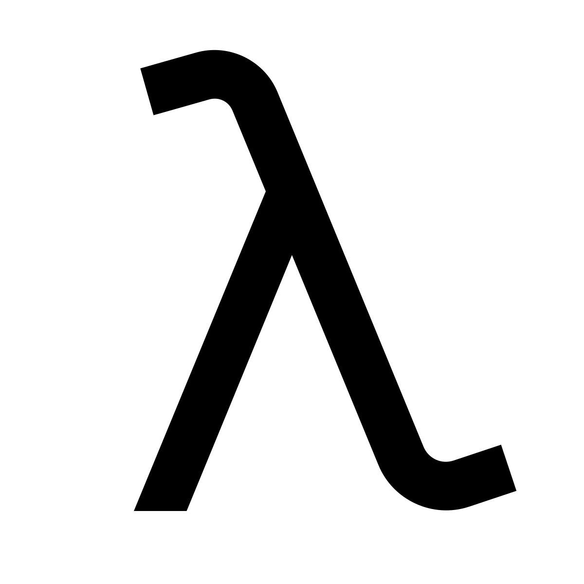 forma regular sharp style lambda icon