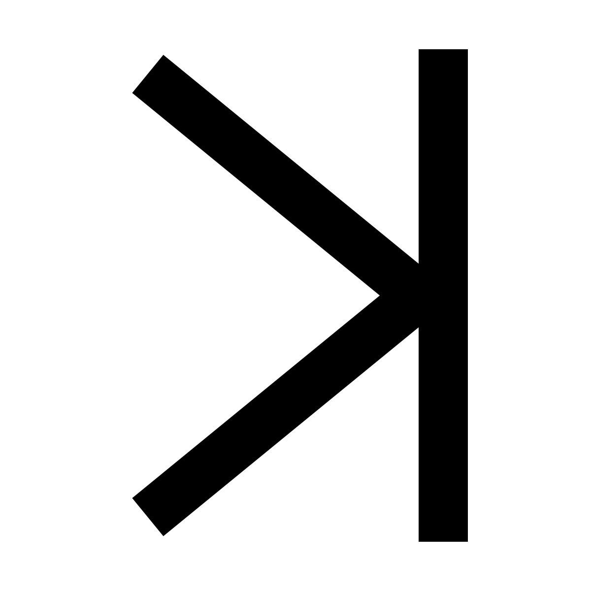 forma regular sharp style skip forward icon