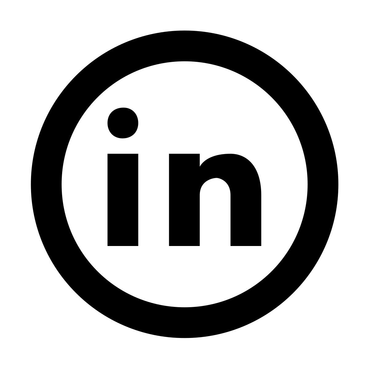 forma regular sharp style linkedin rodeado de círculo icon