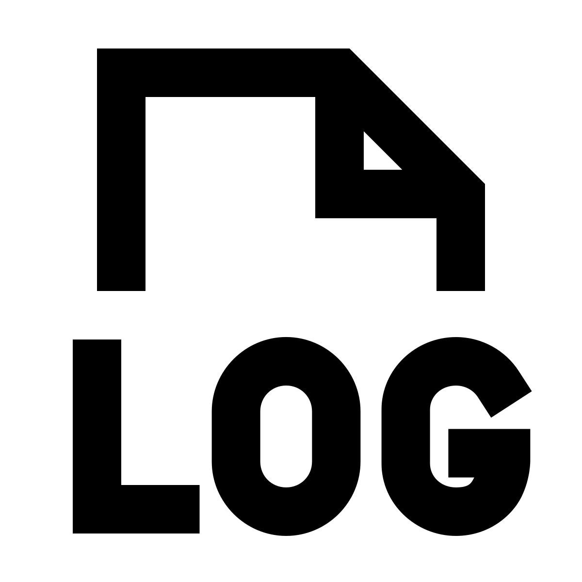 forma regular sharp style log icon