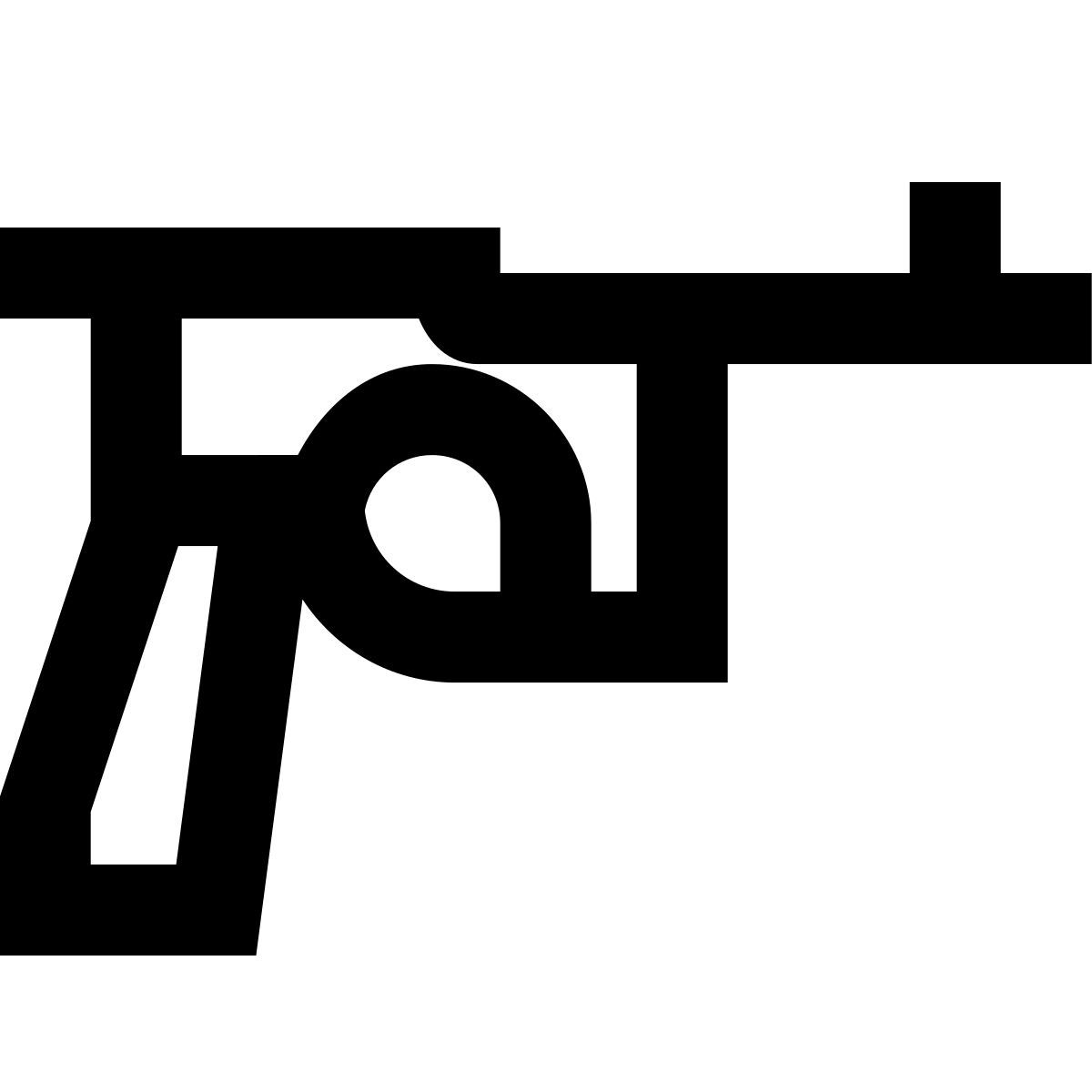 forma regular sharp style pistola mauser icon