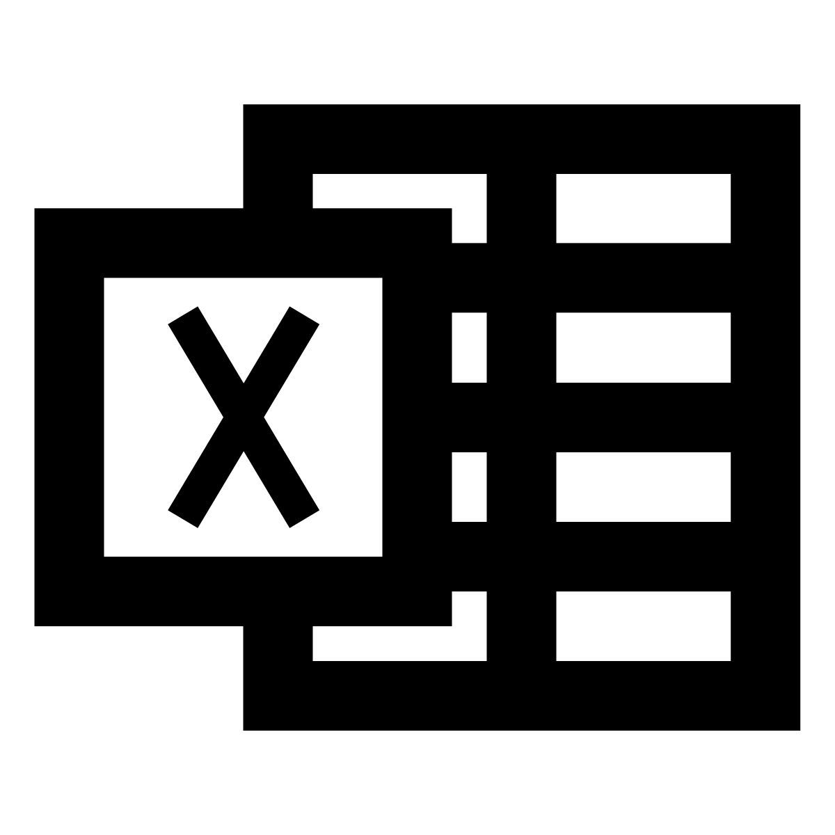 forma regular sharp style microsoft excel 2019 icon