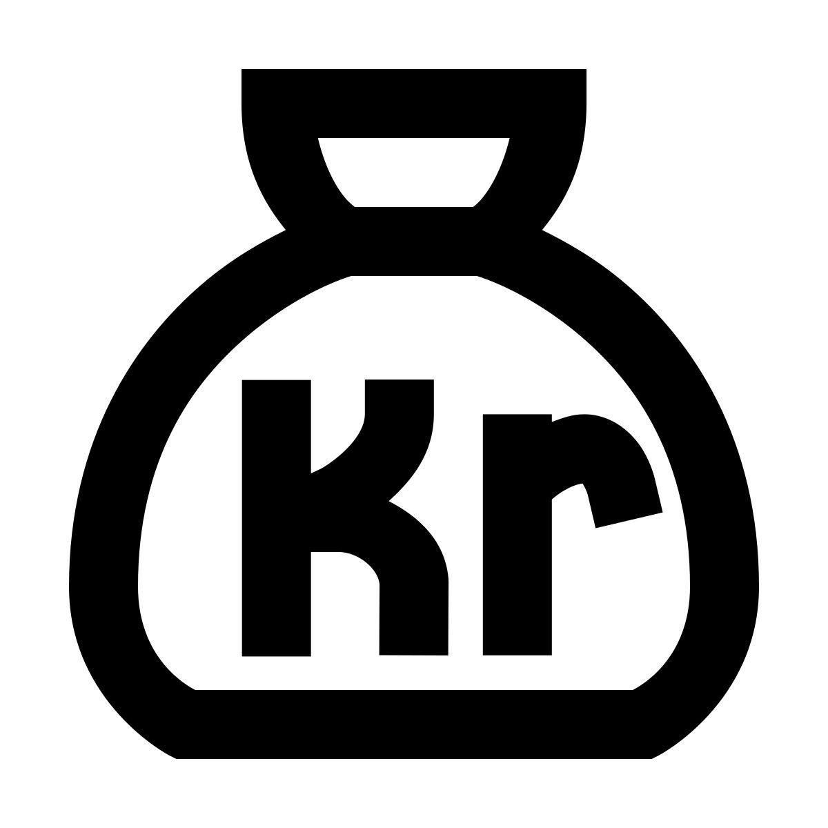 forma regular sharp style 머니 백 크로나 icon