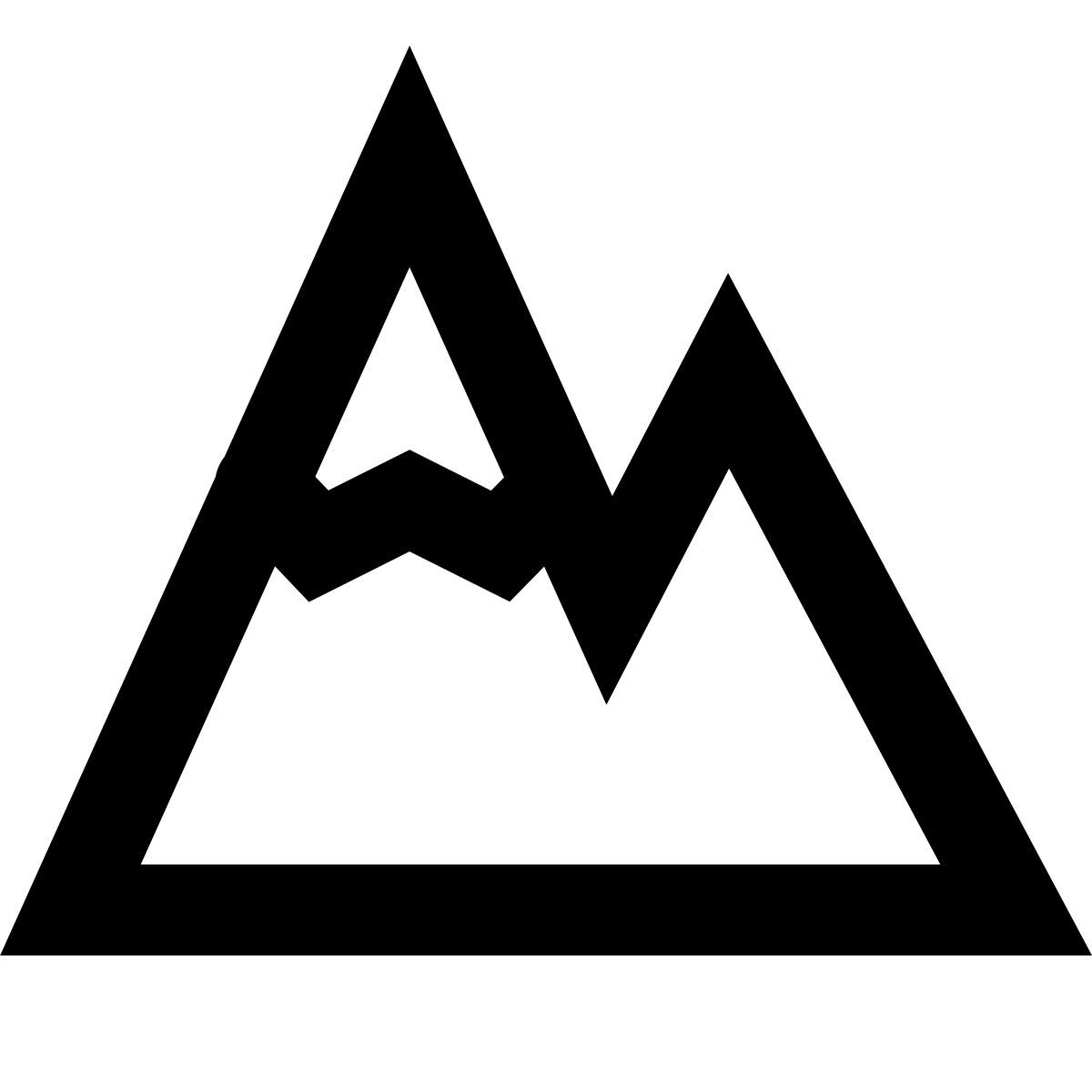 forma regular sharp style montanha icon