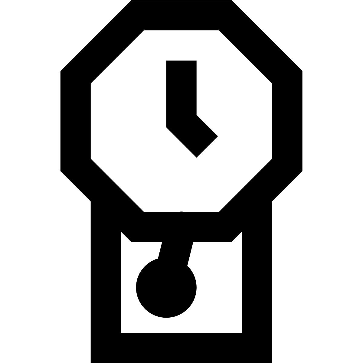 forma regular sharp style old fashioned clock icon